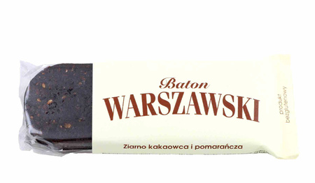 Baton Warszawski - ziarno kakaowca i pomarańcza 60g - Baton Warszawski