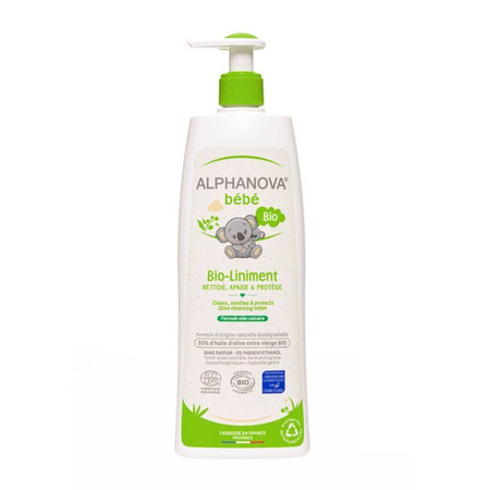 Alphanova Bebe, Organiczna oliwka z wodą wapienną BIO-Liniment, 500 ml, KARTON, 12 szt.
