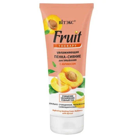 Nawilżająca oczyszczająca pianka do twarzy z morelą, 200 ml Fruit Therapy