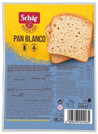 Pan blanco - chleb biały bezglutenowy 250 g Schar