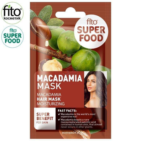 FITO SUPERFOOD maska do włosów, nawilżająca, Macadamia, 20
ml