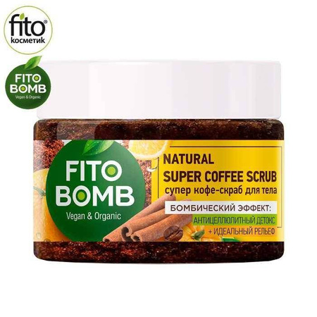 FITO BOMB Super kawowy peeling do ciała Antycellulitowy detoks + Idealna figura, 250ml - Fitokosmetik