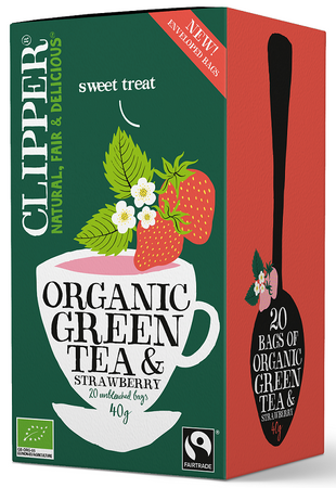 Herbata zielona z truskawką Fair Trade Bio (20 x 2 g) 40 g