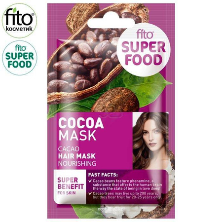 FITO SUPERFOOD maska do włosów, odżywcza, Kakao, 20 ml